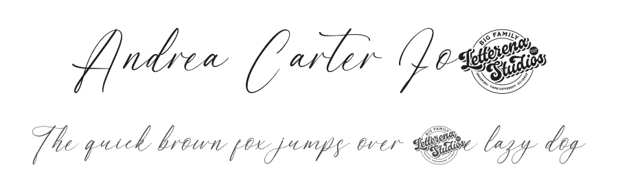 Andrea Carter Font by letterenastudios — Script Handwritten Font