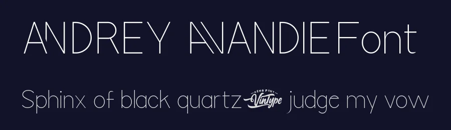 Andrey Avandie Font by VinType — Display Font — thumbnail 2