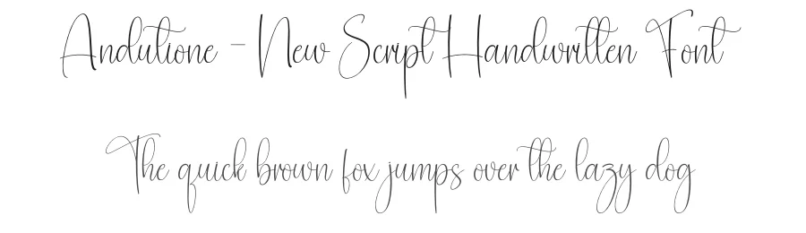 Andutione – New Script Handwritten Font by creativeletter — Script Handwritten Font