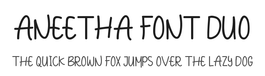 Aneetha Font Duo by edricstudio — Script Handwritten Font