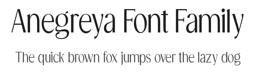 Anegreya Font Family by Gloriatype β Sans Serif Font