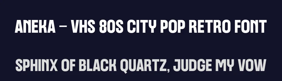 Aneka – VHS 80s City Pop Retro Font by Casloop Studio — Decorative Font — thumbnail 2