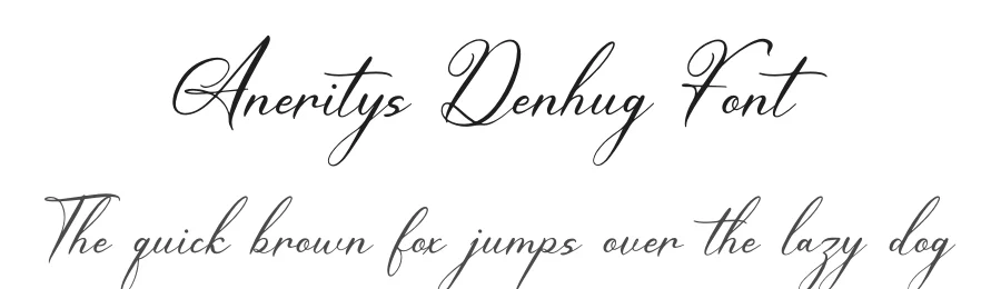 Aneritys Denhug Font by Denustudios — Script Handwritten Font