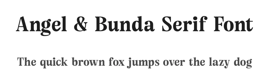 Angel & Bunda Serif Font by timelesstype.co — Display Font