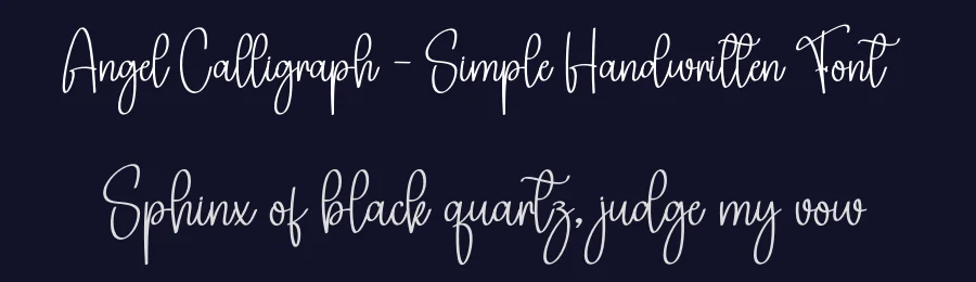 Angel Calligraph – Simple Handwritten Font by creativeletter — Script Handwritten Font — thumbnail 2