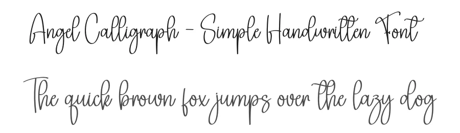 Angel Calligraph – Simple Handwritten Font by creativeletter — Script Handwritten Font