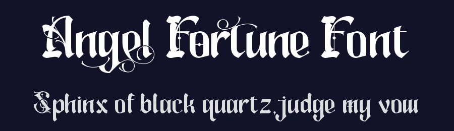 Angel Fortune Font by letterara — Blackletter Font — thumbnail 2