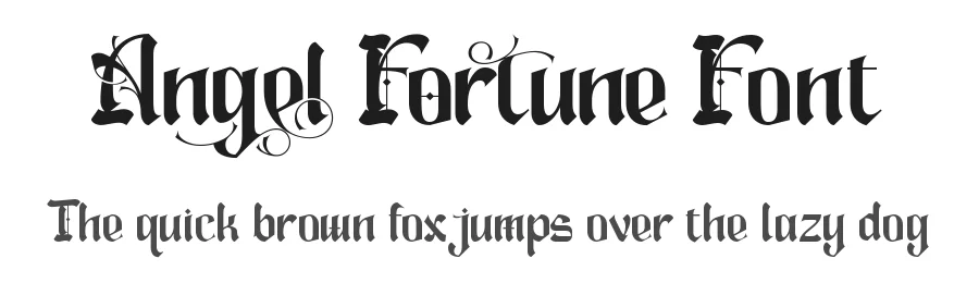 Angel Fortune Font by letterara — Blackletter Font