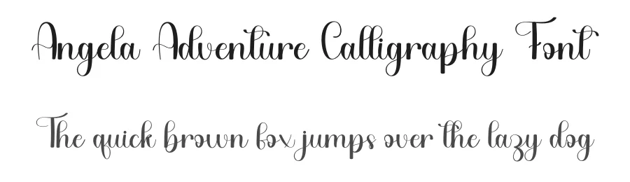 Angela Adventure Calligraphy Font by freshtypeink — Script Handwritten Font