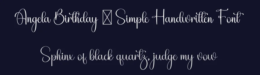 Angela Birthday – Simple Handwritten Font by freshtypeink — Script Handwritten Font — thumbnail 2
