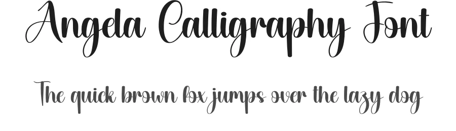 Angela Calligraphy Font by creativeletter — Script Handwritten Font