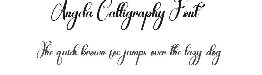 Angela Calligraphy Font by andikastudio — Script Handwritten Font
