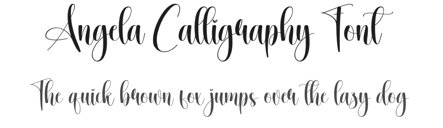 Angela Calligraphy Font by creativeletter — Script Handwritten Font