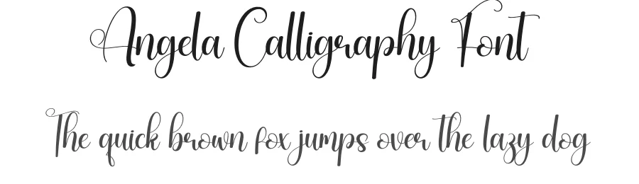 Angela Calligraphy Font by creativeletter — Script Handwritten Font
