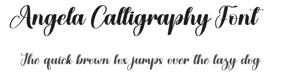Angela Calligraphy Font by creativeletter — Script Handwritten Font