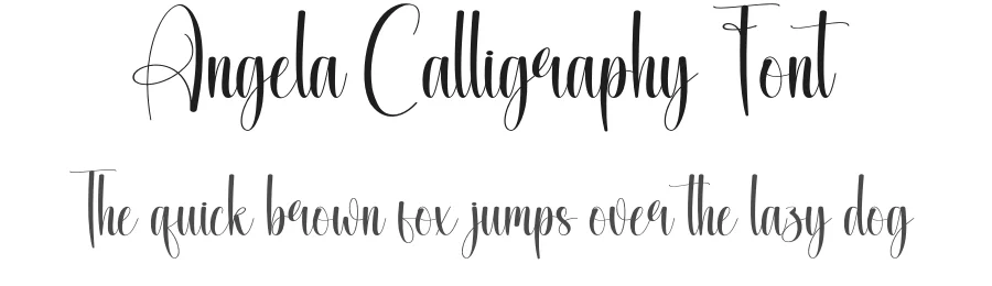 Angela Calligraphy Font by creativeletter — Script Handwritten Font