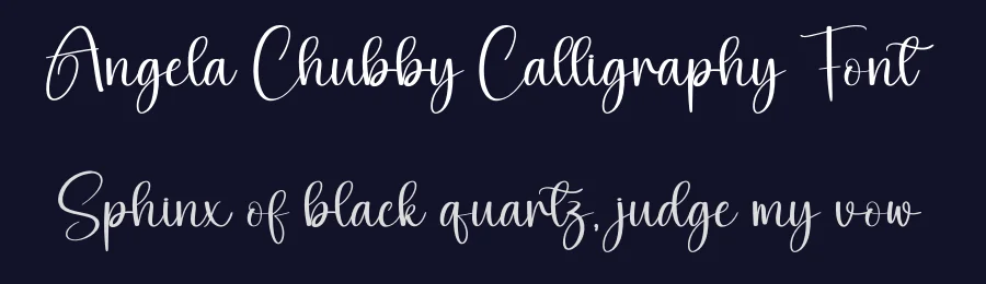 Angela Chubby Calligraphy Font by creativeletter — Script Handwritten Font — thumbnail 2