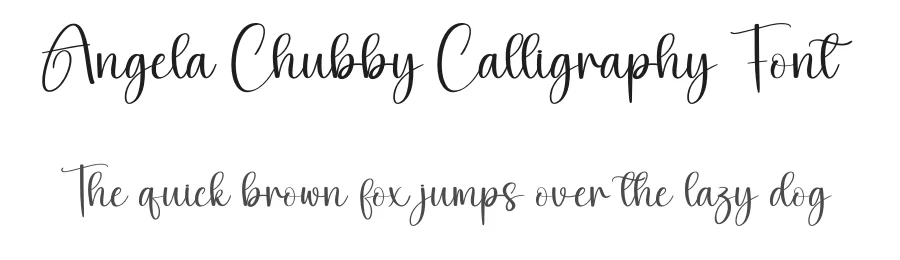 Angela Chubby Calligraphy Font by creativeletter — Script Handwritten Font