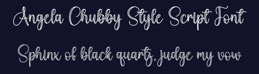 Angela Chubby Style Script Font by creativeletter — Script Handwritten Font — thumbnail 2