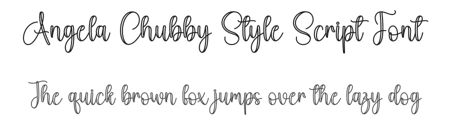 Angela Chubby Style Script Font by creativeletter — Script Handwritten Font