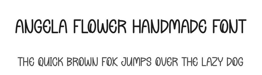 Angela Flower Handmade Font by andikastudio — Display Font