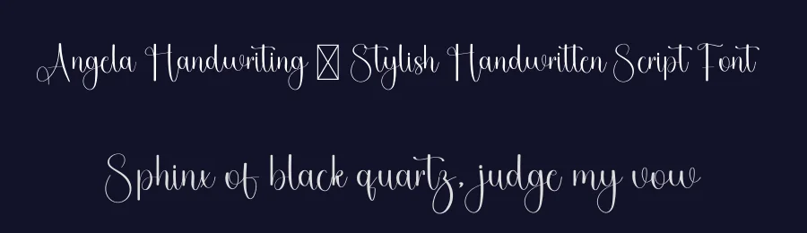 Angela Handwriting – Stylish Handwritten Script Font by freshtypeink — Script Handwritten Font — thumbnail 2