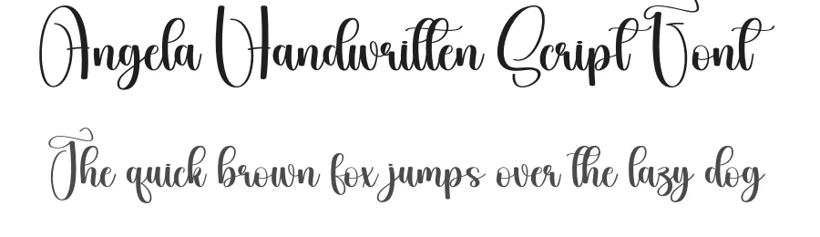 Angela Handwritten Script Font by andikastudio — Script Handwritten Font