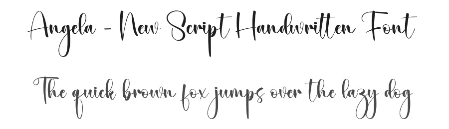 Angela – New Script Handwritten Font by creativeletter — Script Handwritten Font