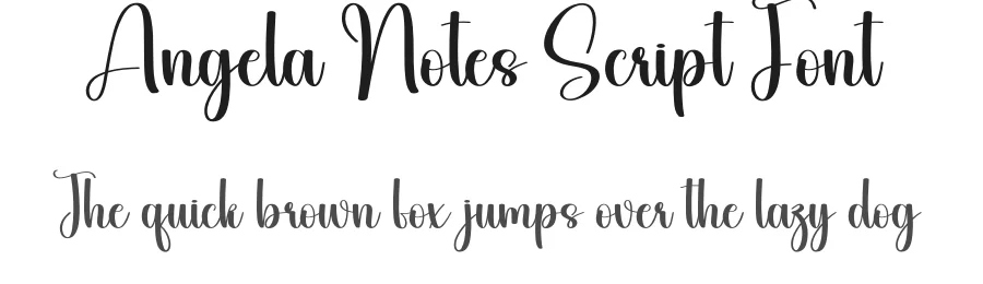 Angela Notes Script Font by andikastudio — Script Handwritten Font