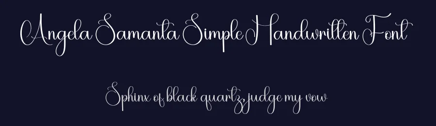 Angela Samanta Simple Handwritten Font by freshtypeink — Script Handwritten Font — thumbnail 2