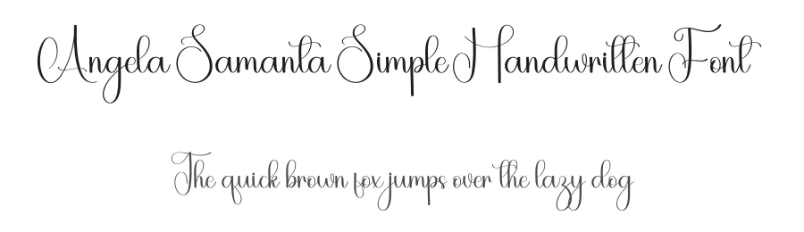 Angela Samanta Simple Handwritten Font by freshtypeink — Script Handwritten Font