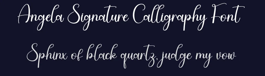 Angela Signature Calligraphy Font by creativeletter — Script Handwritten Font — thumbnail 2