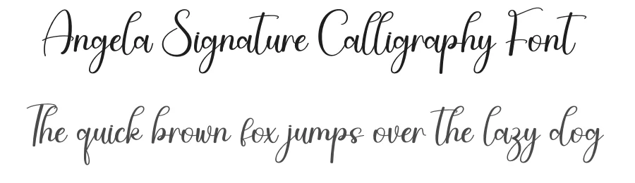 Angela Signature Calligraphy Font by creativeletter — Script Handwritten Font