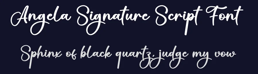 Angela Signature Script Font by creativeletter — Script Handwritten Font — thumbnail 2