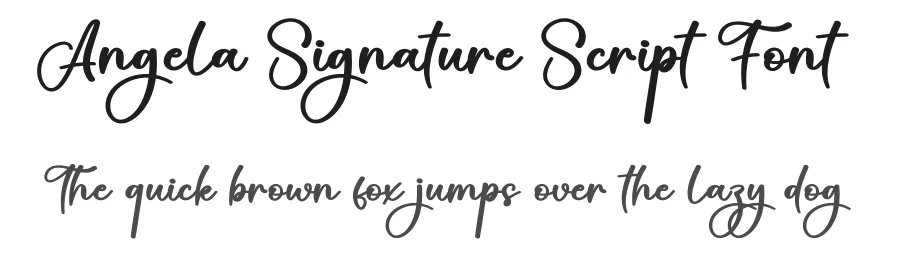 Angela Signature Script Font by creativeletter — Script Handwritten Font