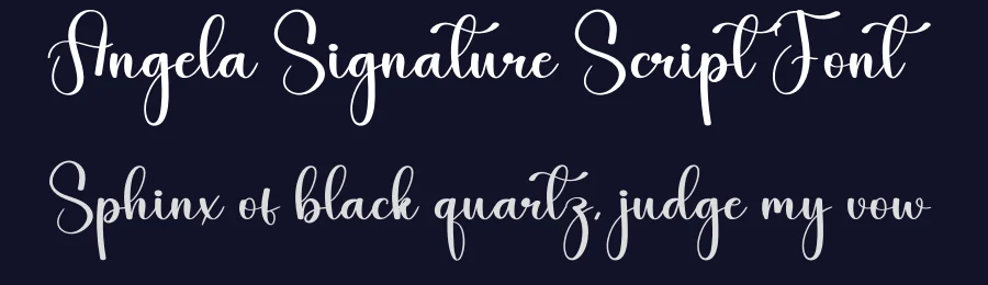 Angela Signature Script Font by creativeletter — Script Handwritten Font — thumbnail 2