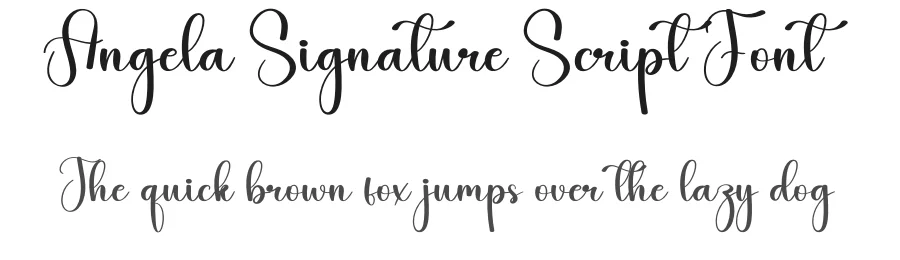 Angela Signature Script Font by creativeletter — Script Handwritten Font