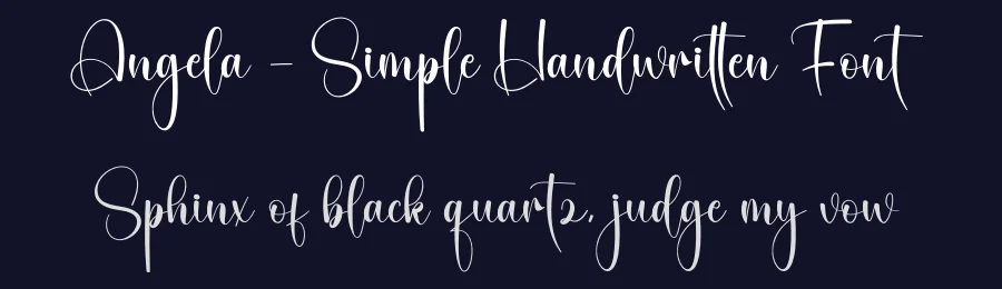 Angela – Simple Handwritten Font by creativeletter — Script Handwritten Font — thumbnail 2