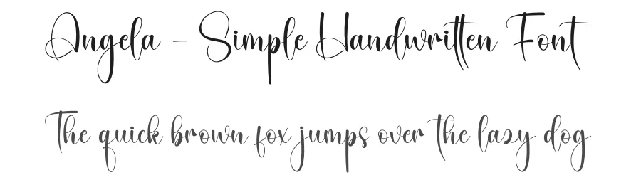 Angela – Simple Handwritten Font by creativeletter — Script Handwritten Font