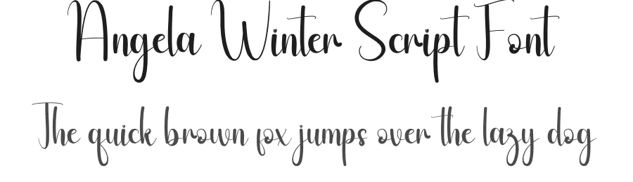 Angela Winter Script Font by andikastudio — Script Handwritten Font