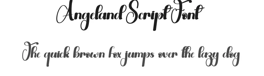 Angeland Script Font by andikastudio — Script Handwritten Font
