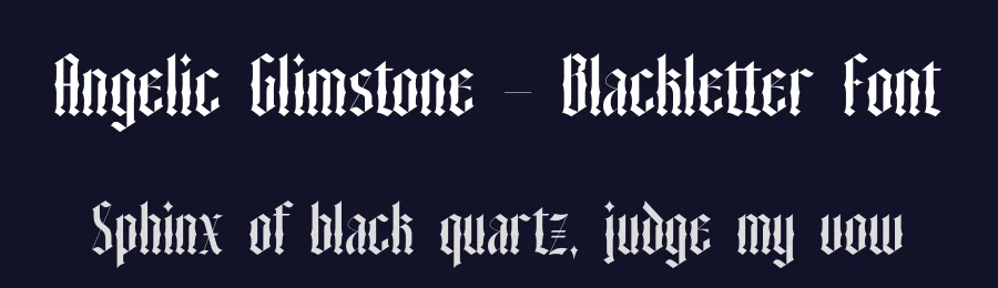 Angelic Glimstone – Blackletter Font by timelesstype.co — Blackletter Font — thumbnail 2