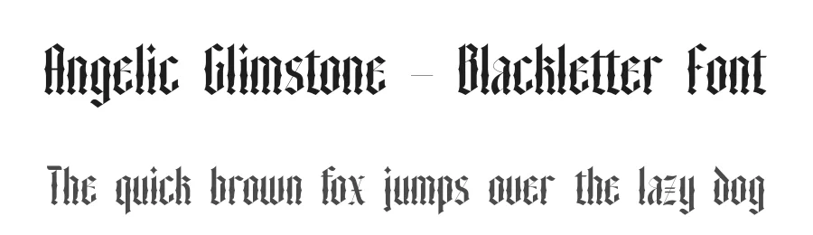 Angelic Glimstone – Blackletter Font by timelesstype.co — Blackletter Font