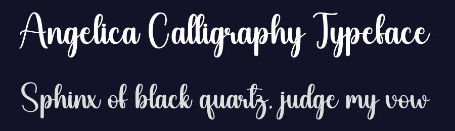 Angelica Calligraphy Typeface by creativeletter — Script Handwritten Font — thumbnail 2
