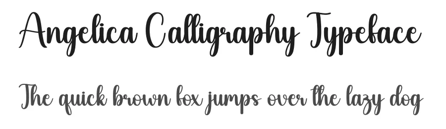 Angelica Calligraphy Typeface by creativeletter — Script Handwritten Font