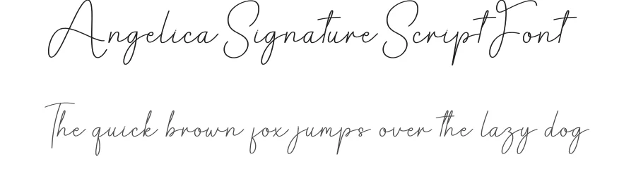Angelica Signature Script Font by creativeletter — Script Handwritten Font