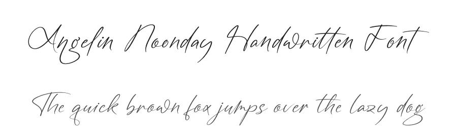 Angelin Noonday Handwritten Font by stylishtype.co — Script Handwritten Font