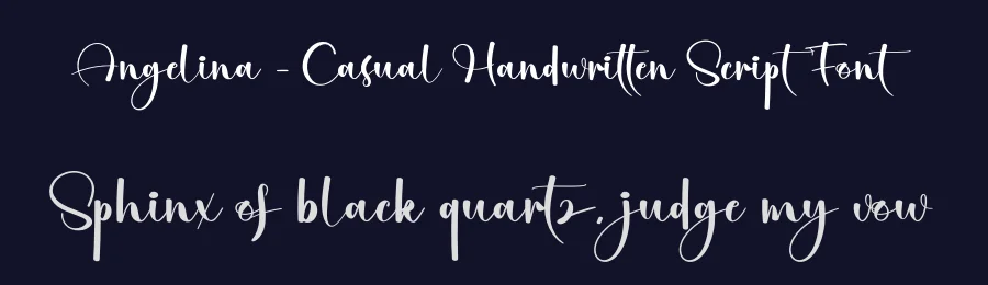 Angelina – Casual Handwritten Script Font by creativeletter — Script Handwritten Font — thumbnail 2