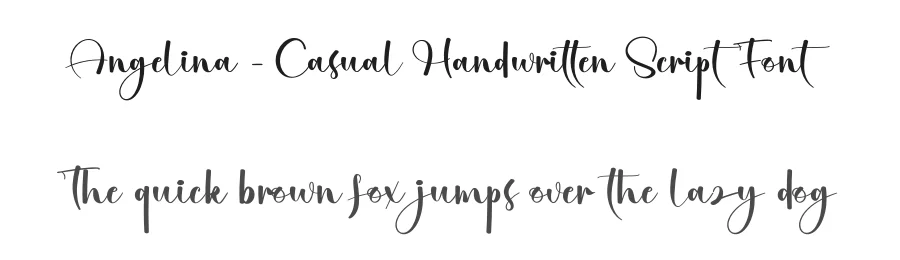 Angelina – Casual Handwritten Script Font by creativeletter — Script Handwritten Font