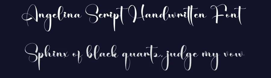 Angelina Script Handwritten Font by creativeletter — Script Handwritten Font — thumbnail 2